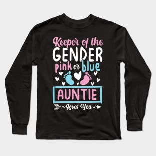 Keeper of the Gender Pink or Blue Auntie Loves You Long Sleeve T-Shirt